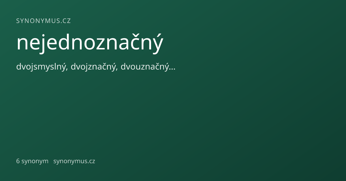 Náhled odkazu: nejednoznačný