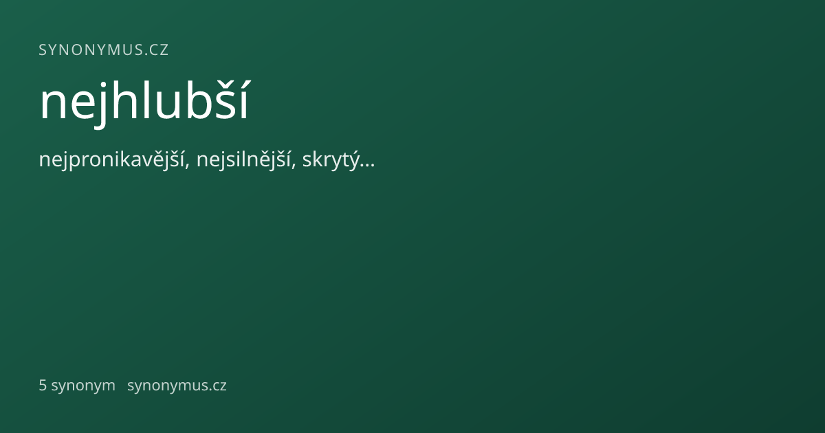 Náhled odkazu: nejhlubší