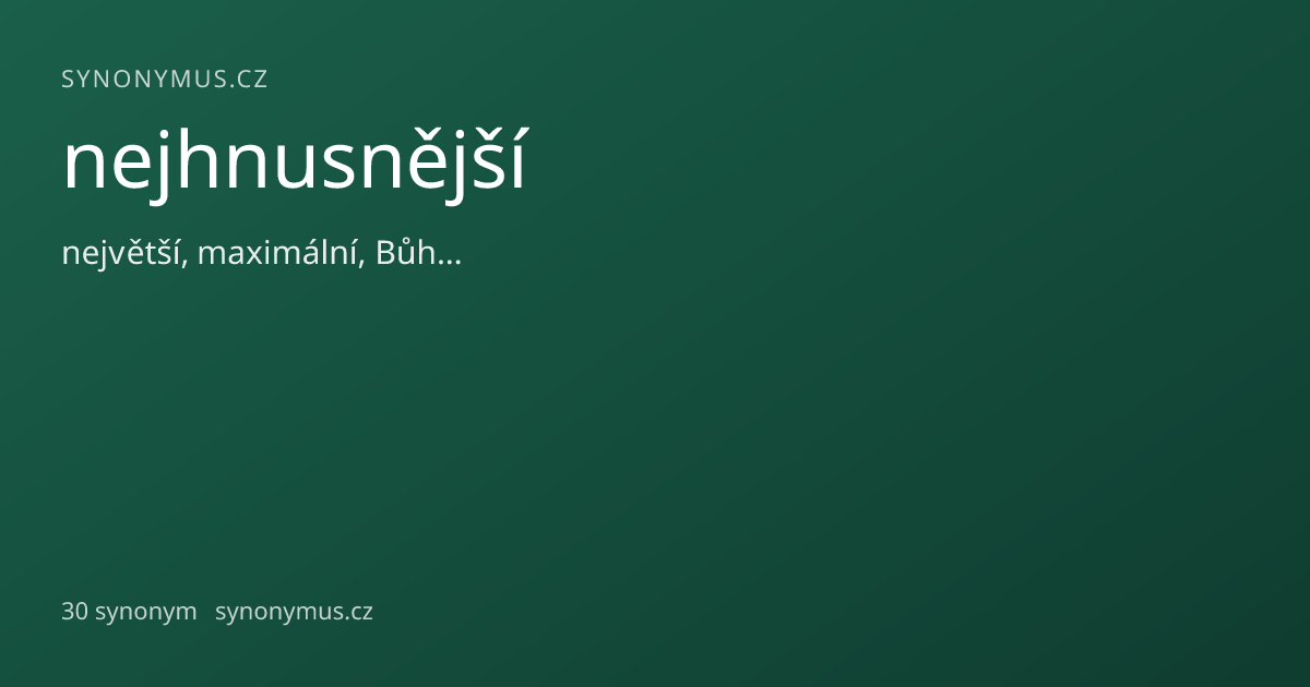 Náhled odkazu: nejhnusnější