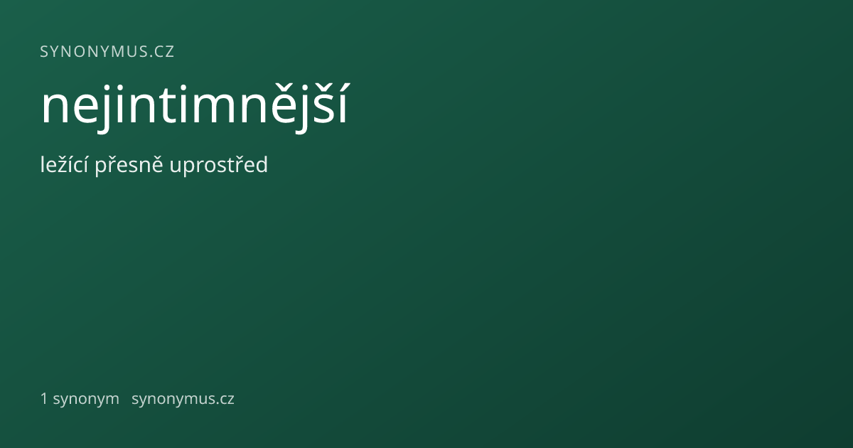 Náhled odkazu: nejintimnější