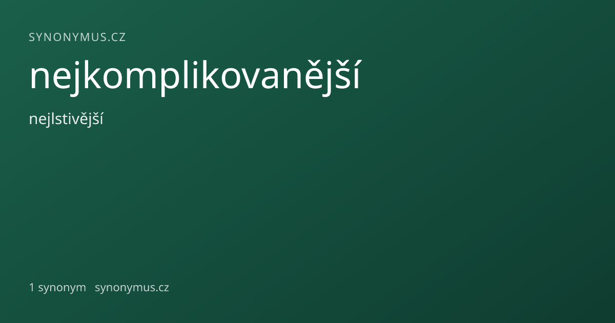 Náhled odkazu: nejkomplikovanější