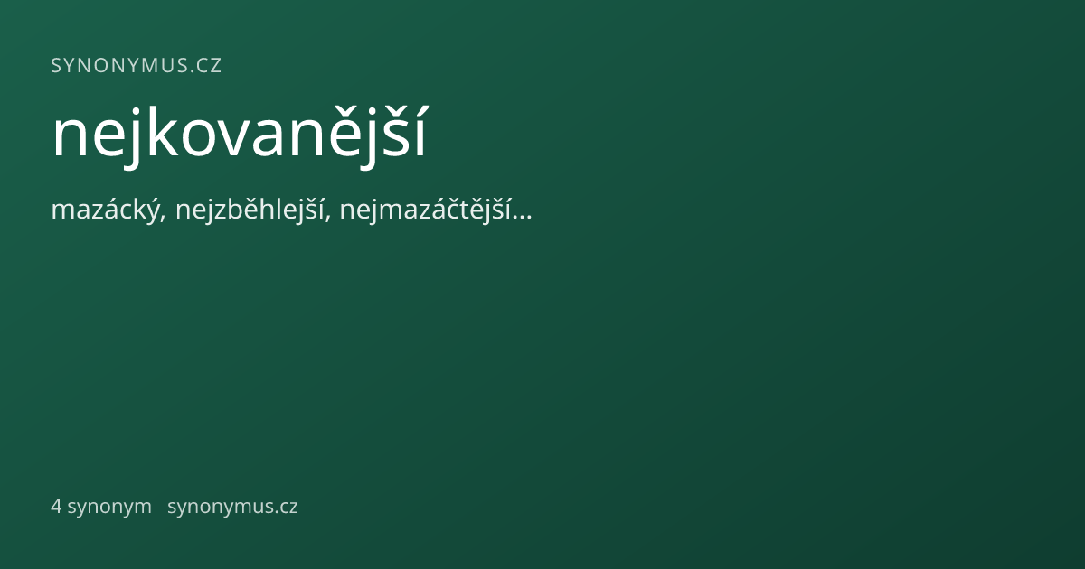 Náhled odkazu: nejkovanější
