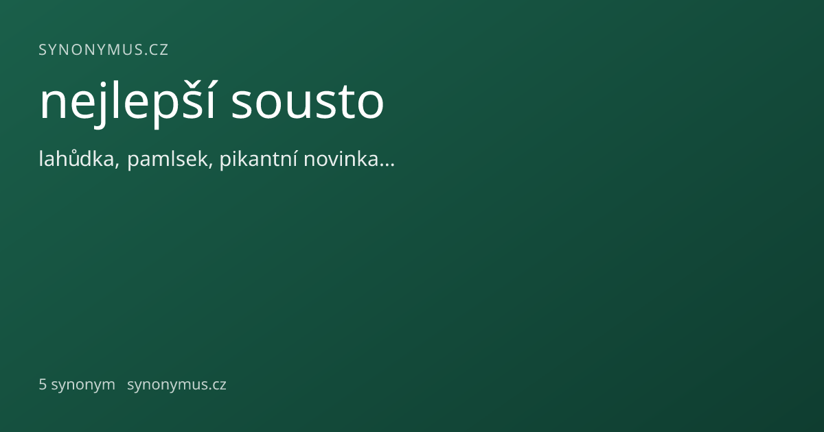 Náhled odkazu: nejlepší sousto