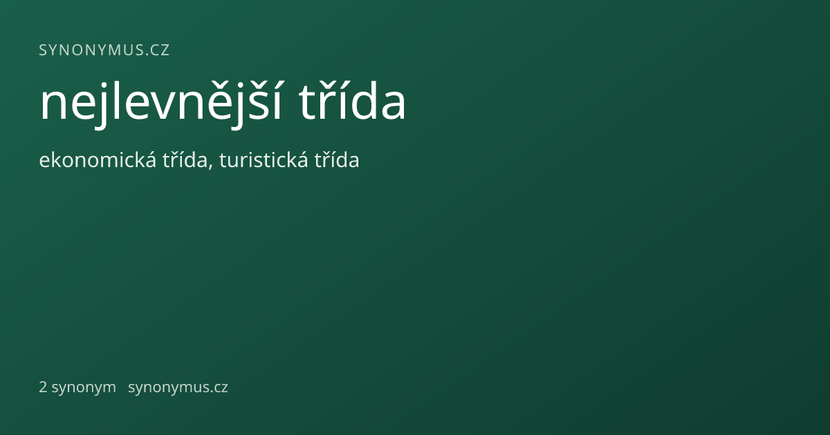 Náhled odkazu: nejlevnější třída