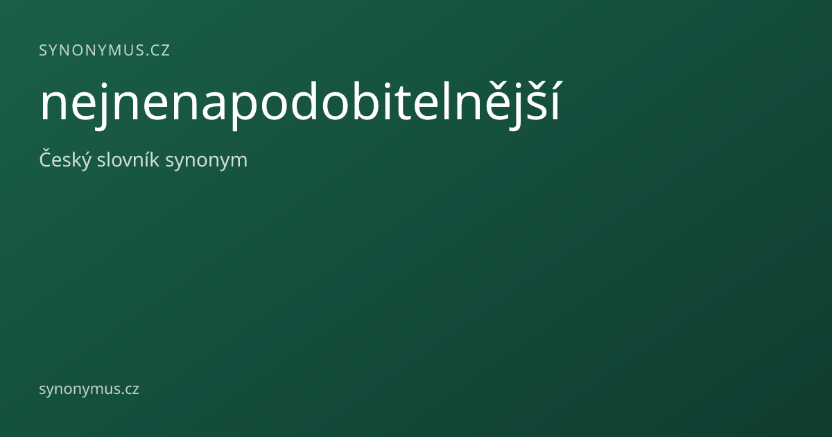 Náhled odkazu: nejnenapodobitelnější