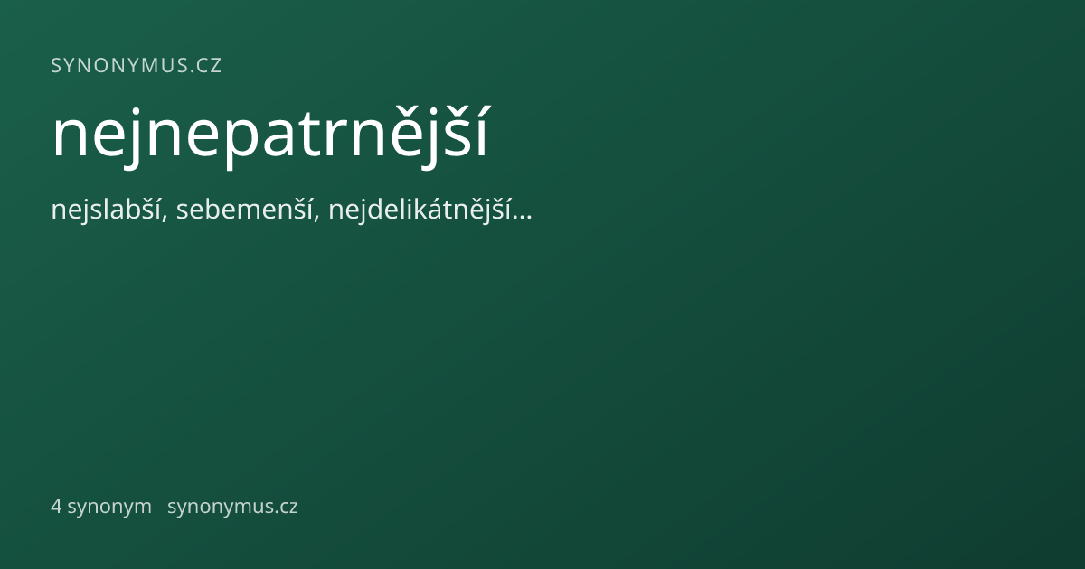 Náhled odkazu: nejnepatrnější