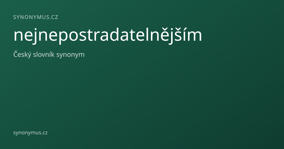 Náhled odkazu: nejnepostradatelnějším