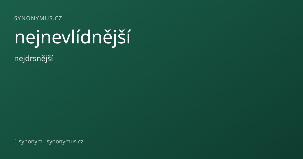 Náhled odkazu: nejnevlídnější