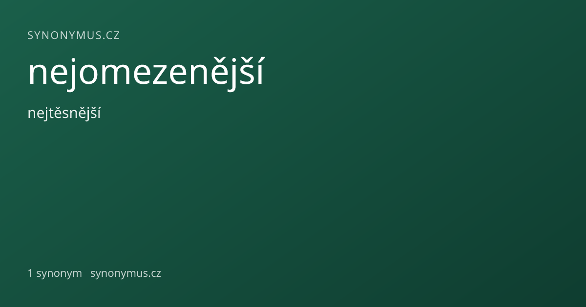 Náhled odkazu: nejomezenější