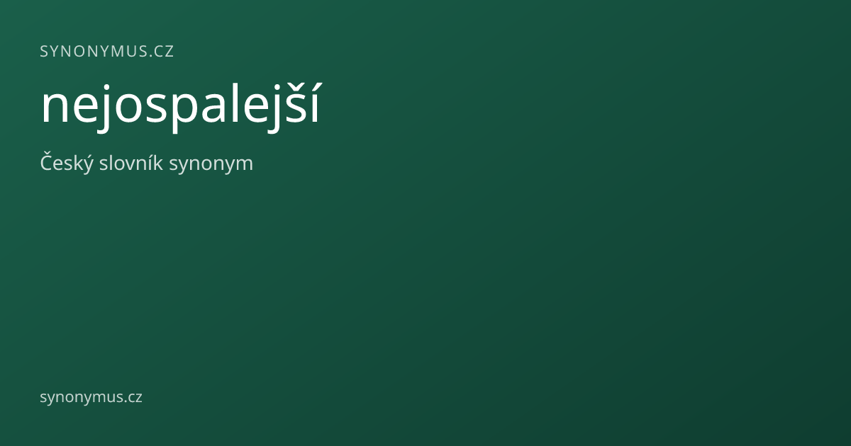 Náhled odkazu: nejospalejší