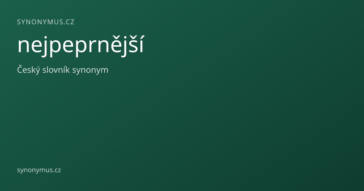 Náhled odkazu: nejpeprnější