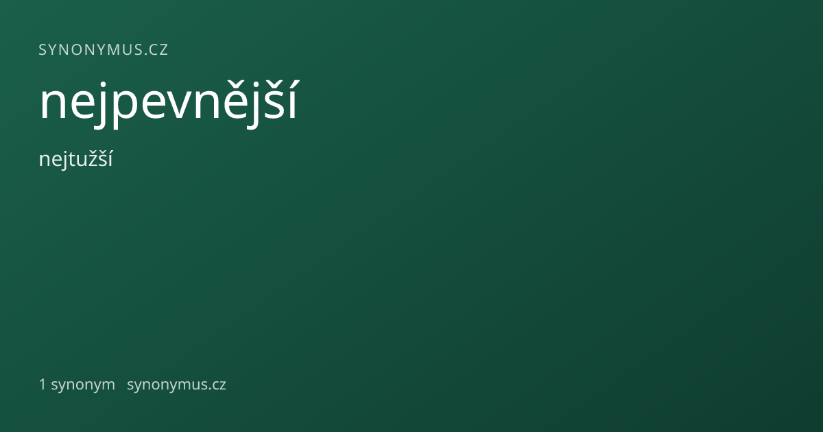 Náhled odkazu: nejpevnější
