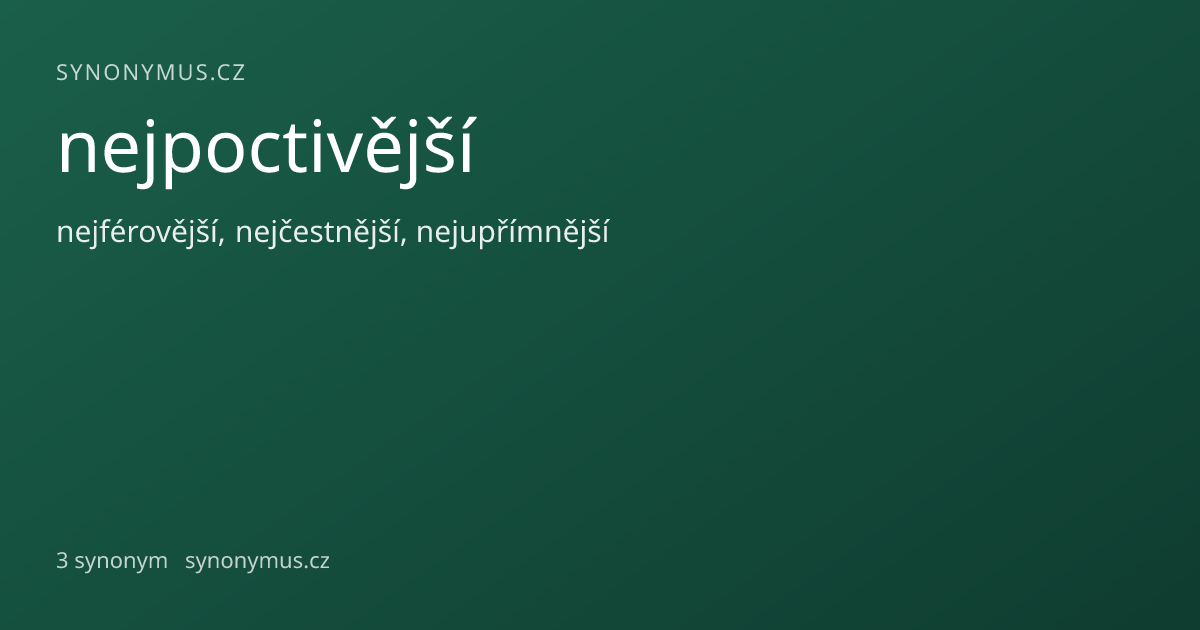 Náhled odkazu: nejpoctivější