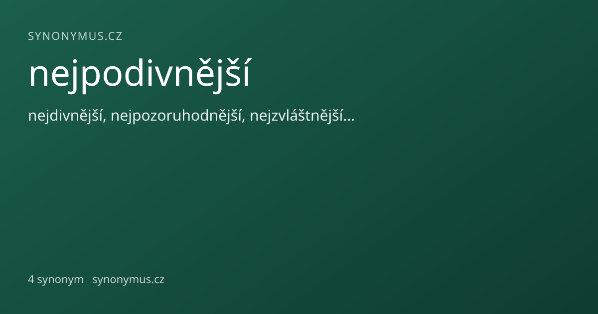 Náhled odkazu: nejpodivnější