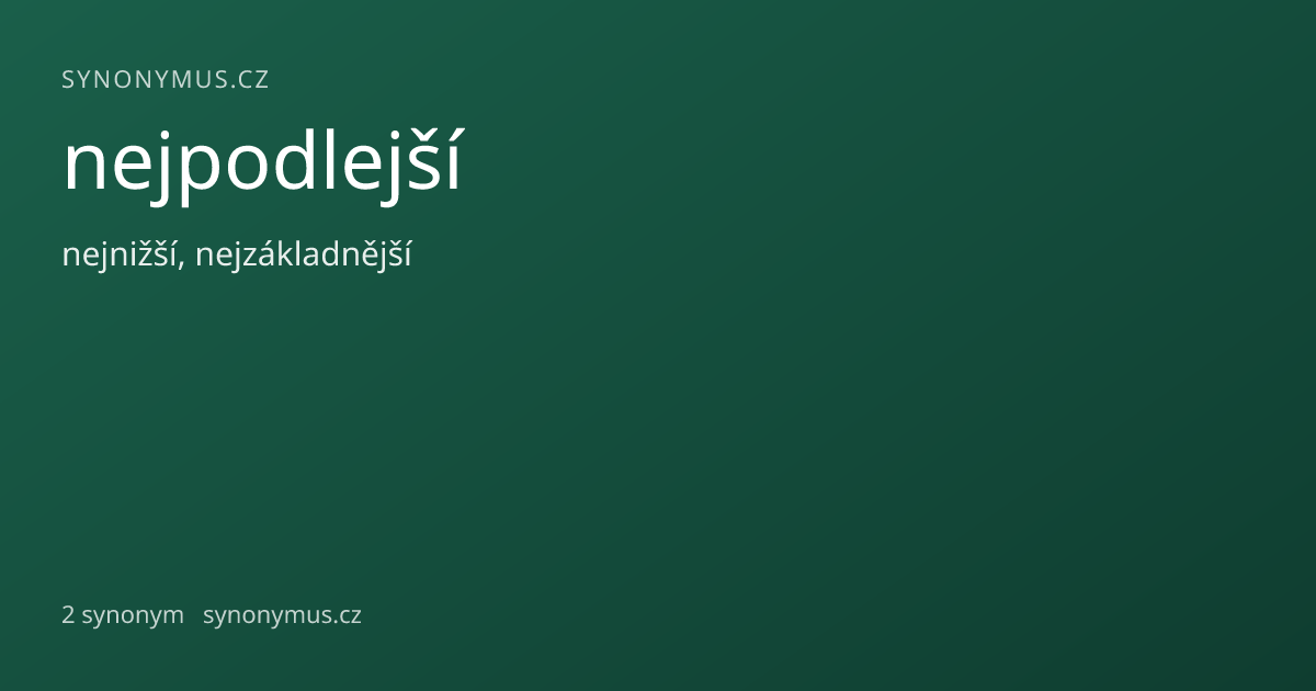 Náhled odkazu: nejpodlejší