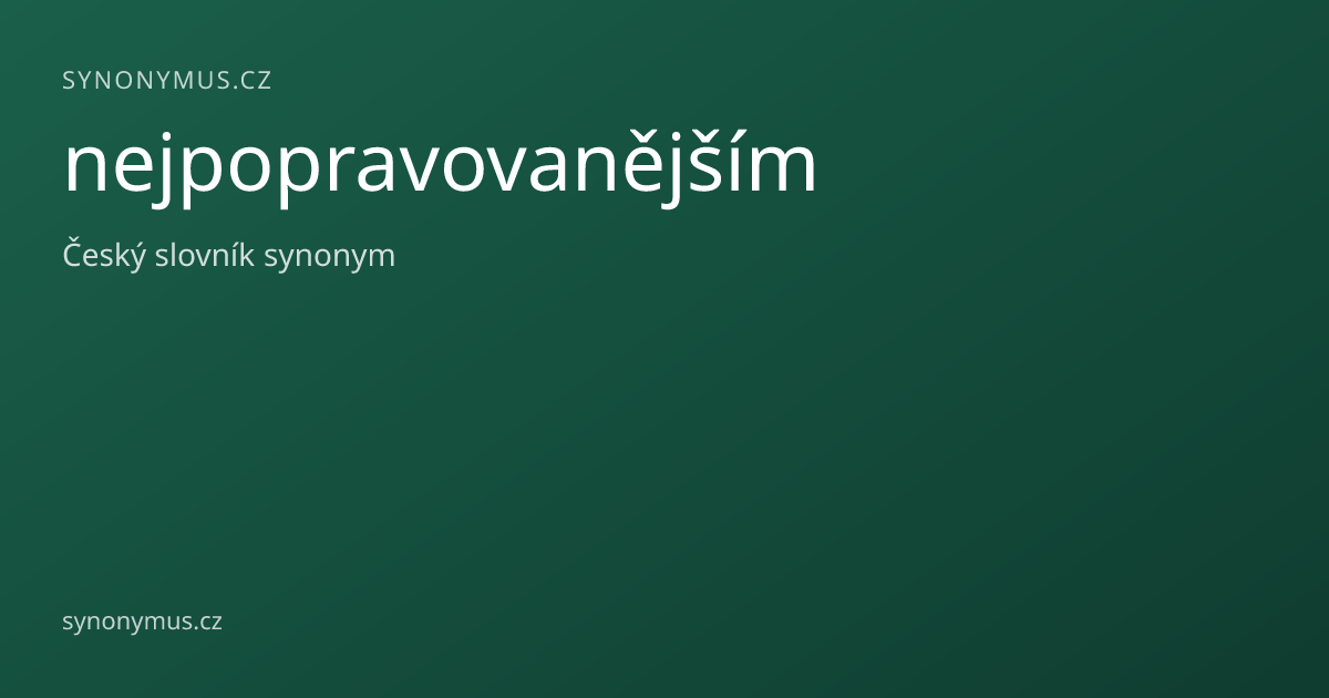 Náhled odkazu: nejpopravovanějším