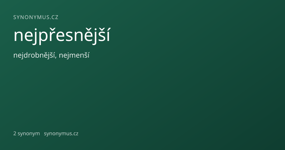 Náhled odkazu: nejpřesnější