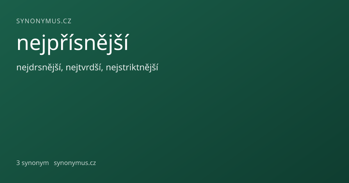 Náhled odkazu: nejpřísnější