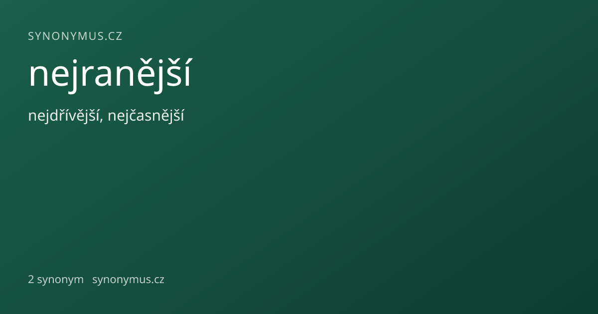 Náhled odkazu: nejranější