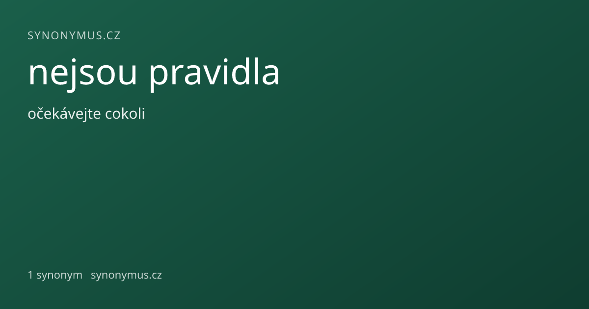 Náhled odkazu: nejsou pravidla