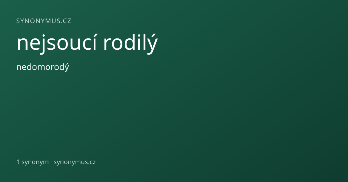 Náhled odkazu: nejsoucí rodilý