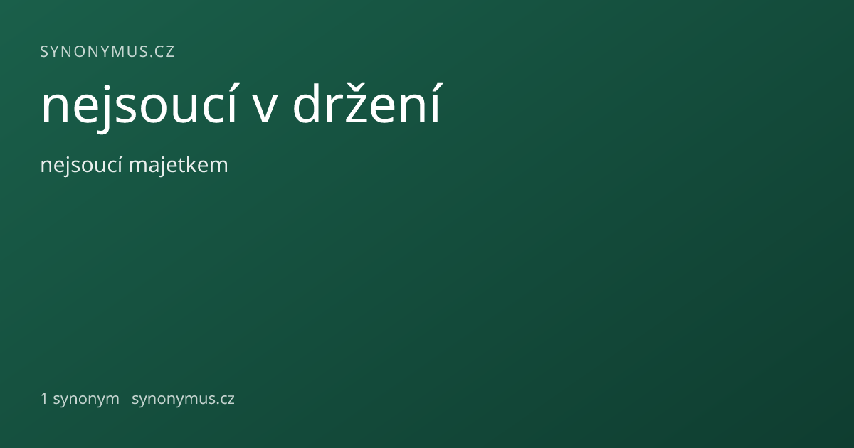 Náhled odkazu: nejsoucí v držení