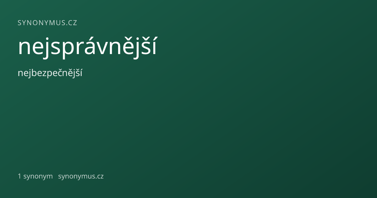 Náhled odkazu: nejsprávnější