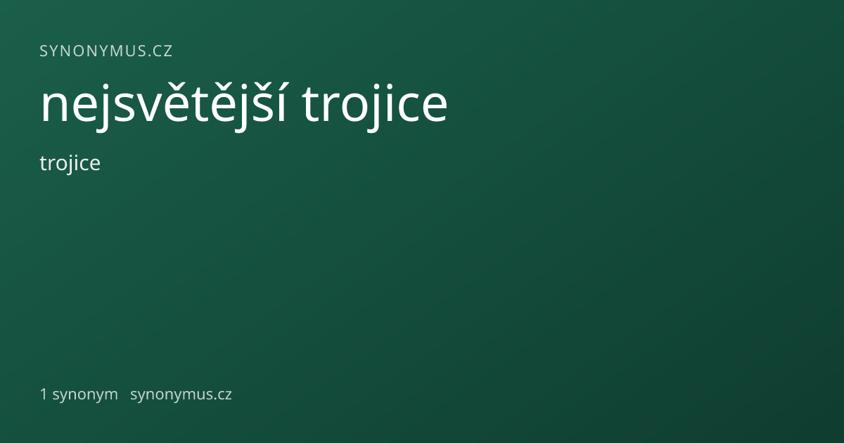 Náhled odkazu: nejsvětější trojice