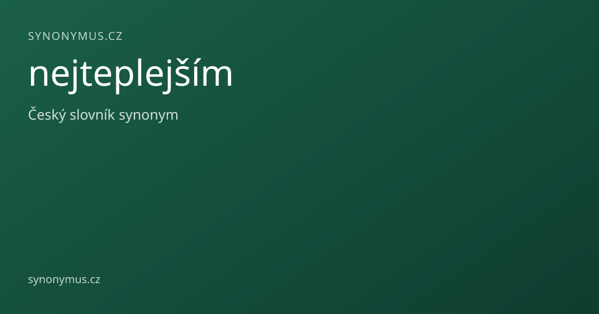 Náhled odkazu: nejteplejším