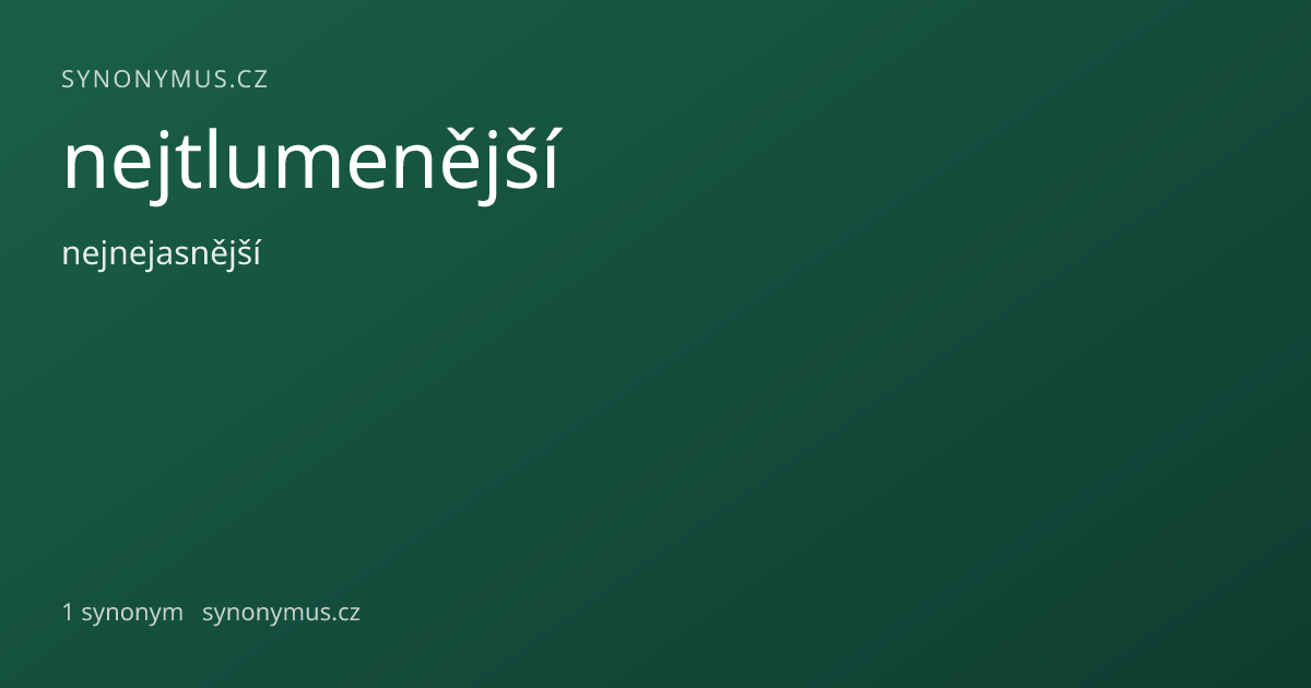 Náhled odkazu: nejtlumenější