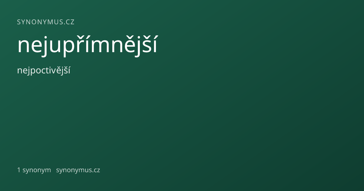 Náhled odkazu: nejupřímnější