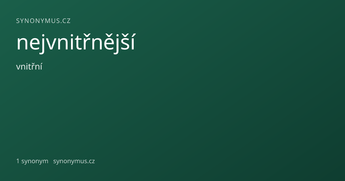 Náhled odkazu: nejvnitřnější