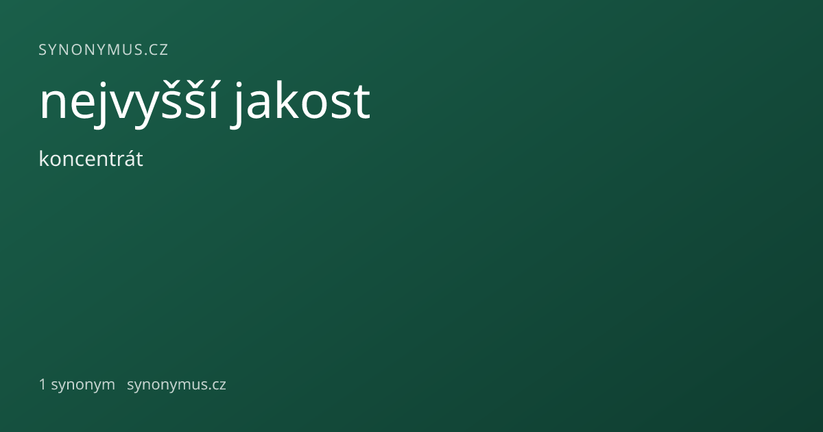 Náhled odkazu: nejvyšší jakost