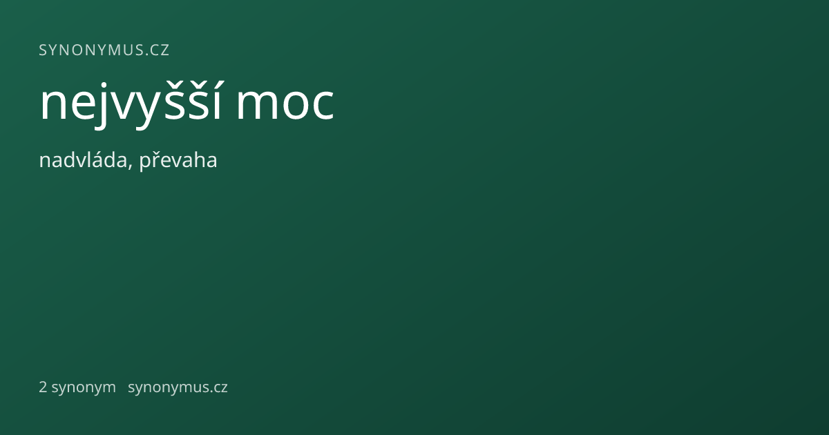 Náhled odkazu: nejvyšší moc