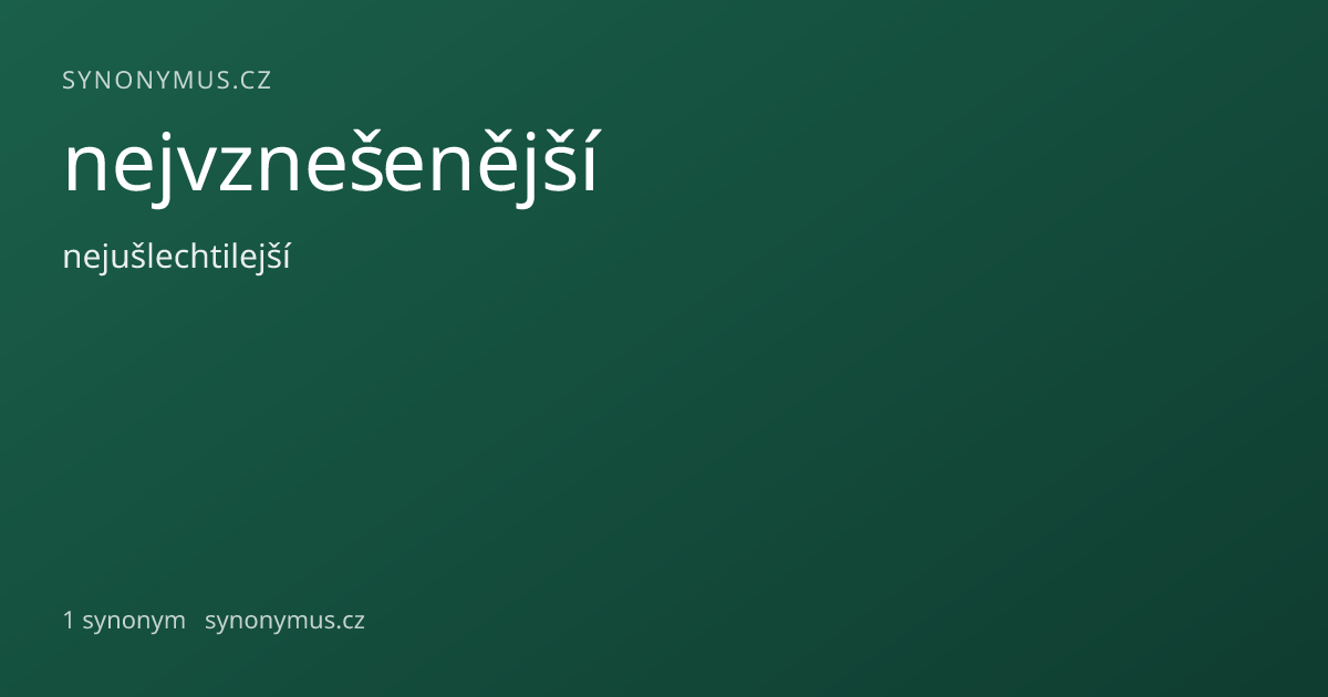 Náhled odkazu: nejvznešenější