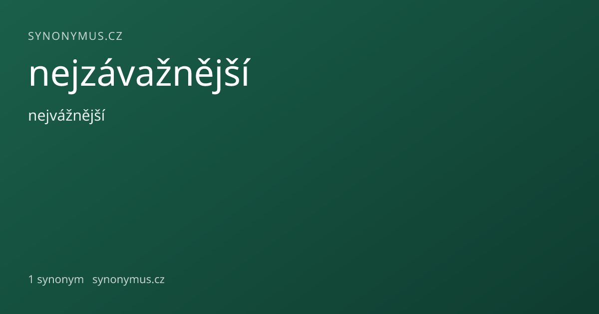 Náhled odkazu: nejzávažnější