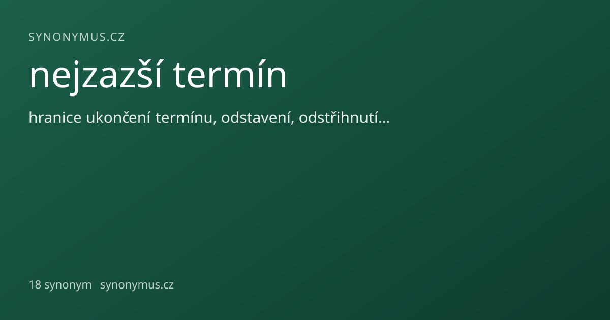 Náhled odkazu: nejzazší termín