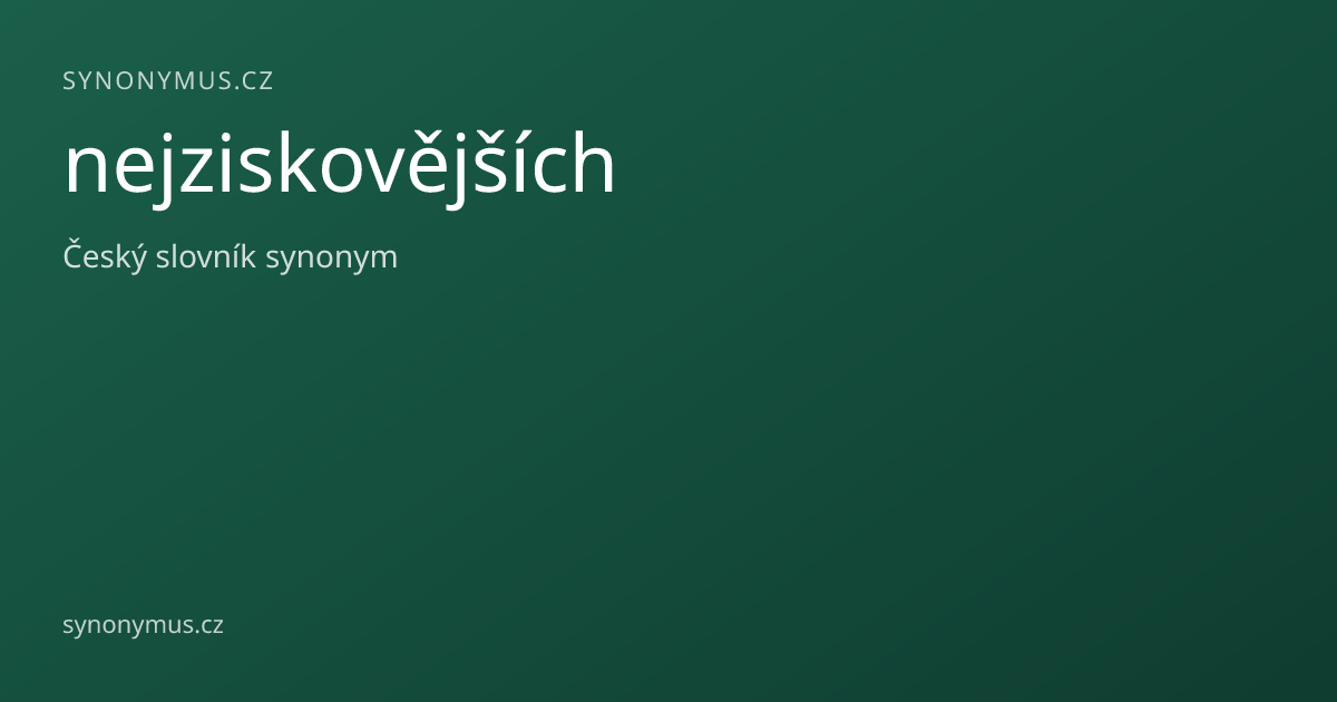 Náhled odkazu: nejziskovějších