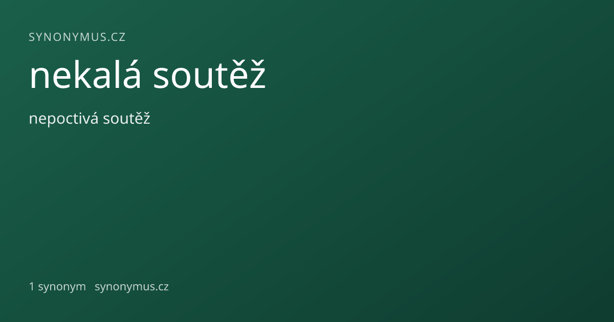 Náhled odkazu: nekalá soutěž