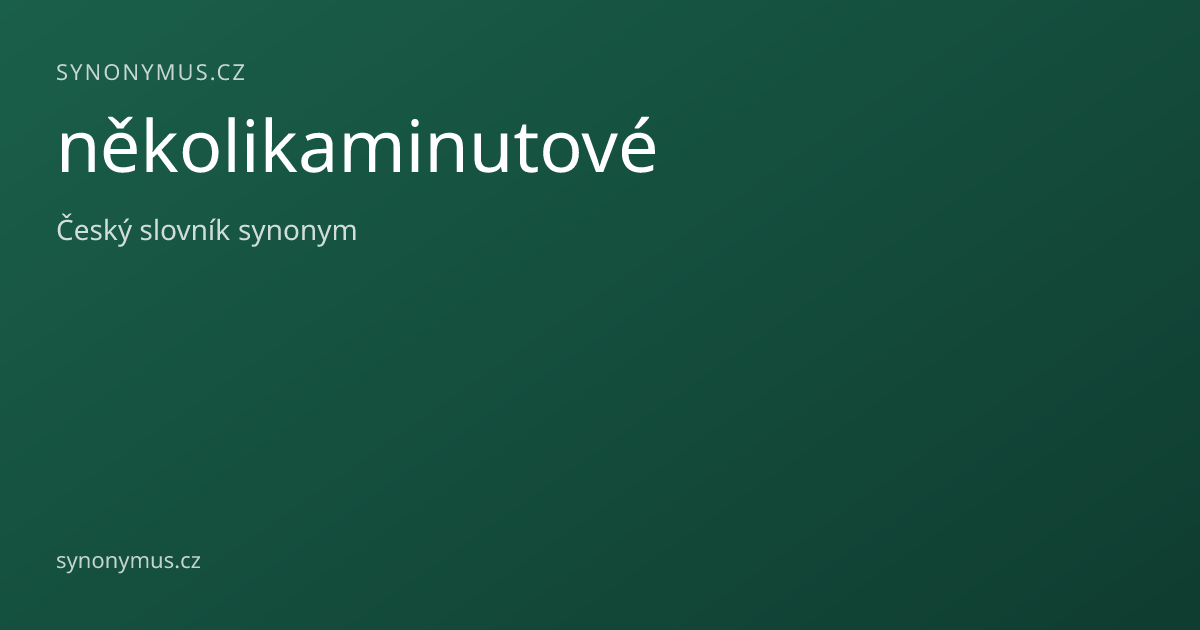 Náhled odkazu: několikaminutové