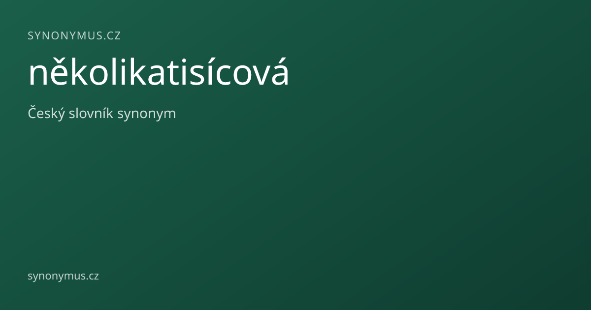 Náhled odkazu: několikatisícová