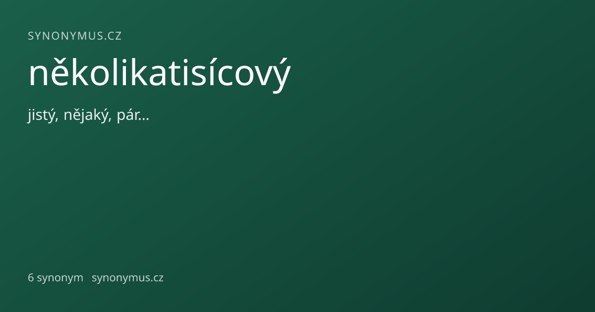 Náhled odkazu: několikatisícový
