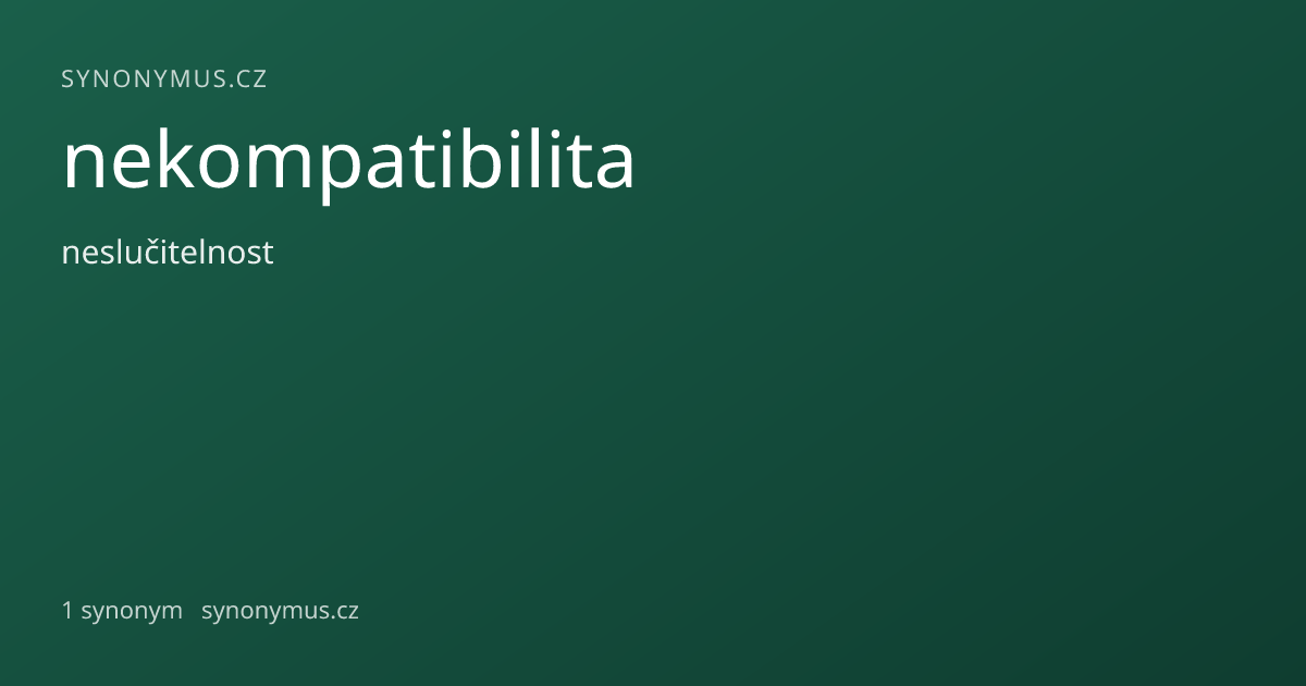 Náhled odkazu: nekompatibilita