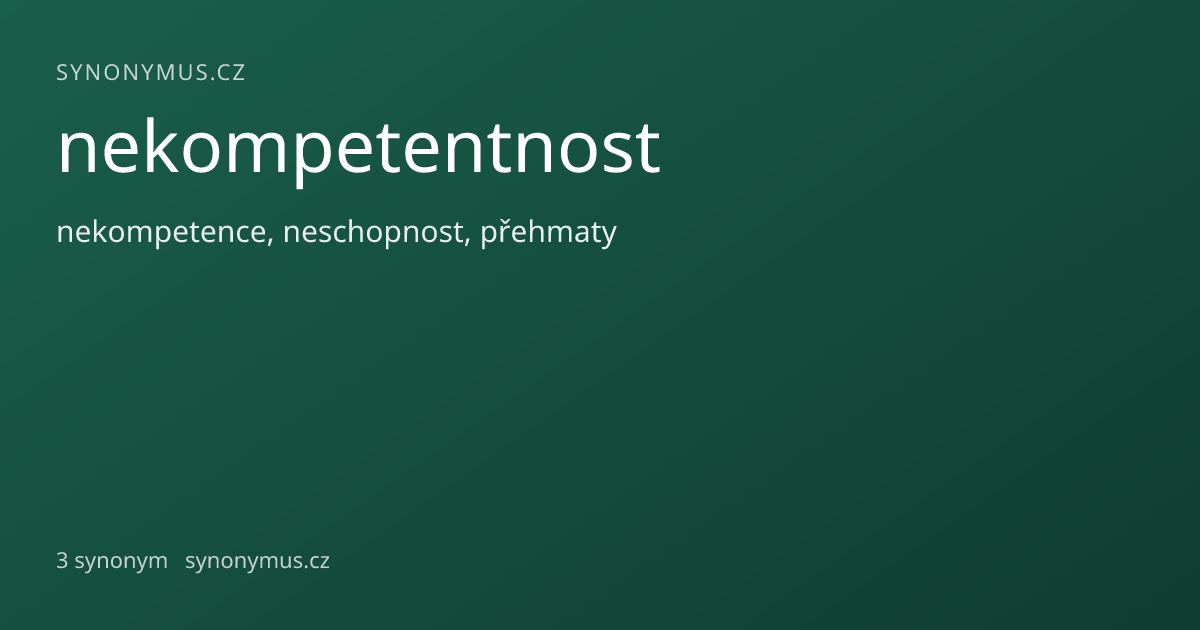 Náhled odkazu: nekompetentnost
