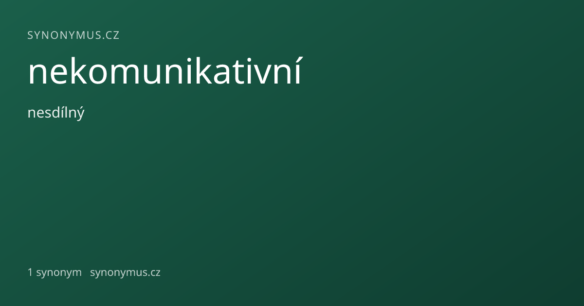 Náhled odkazu: nekomunikativní