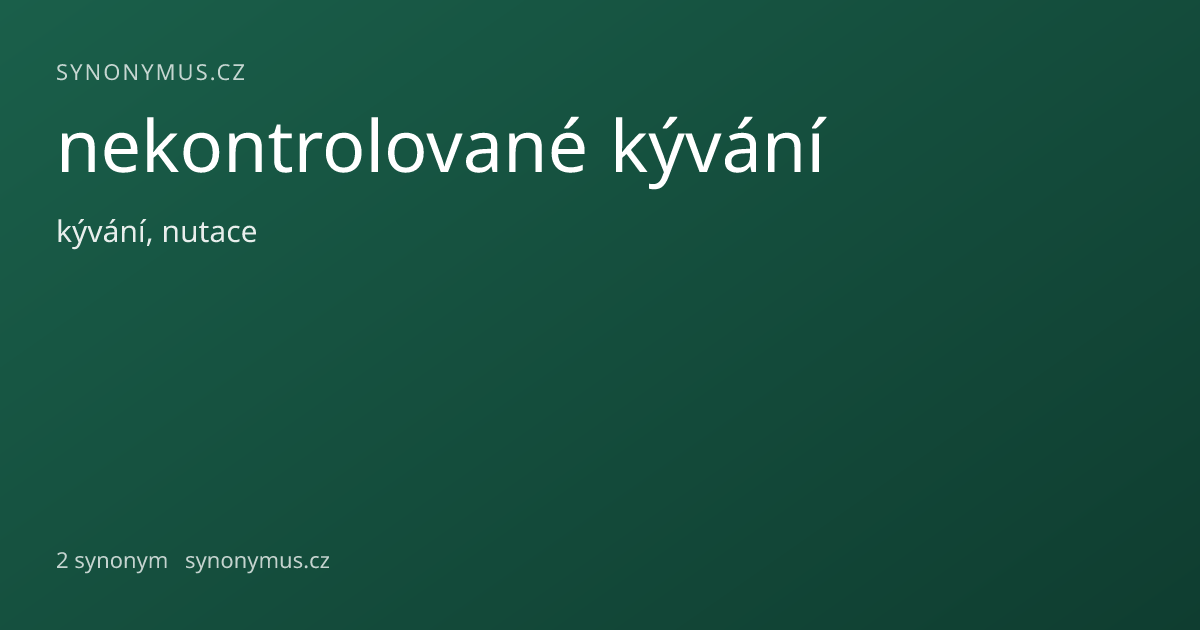 Náhled odkazu: nekontrolované kývání