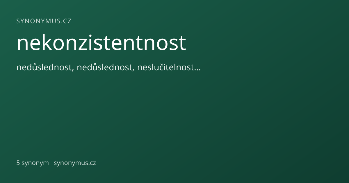 Náhled odkazu: nekonzistentnost