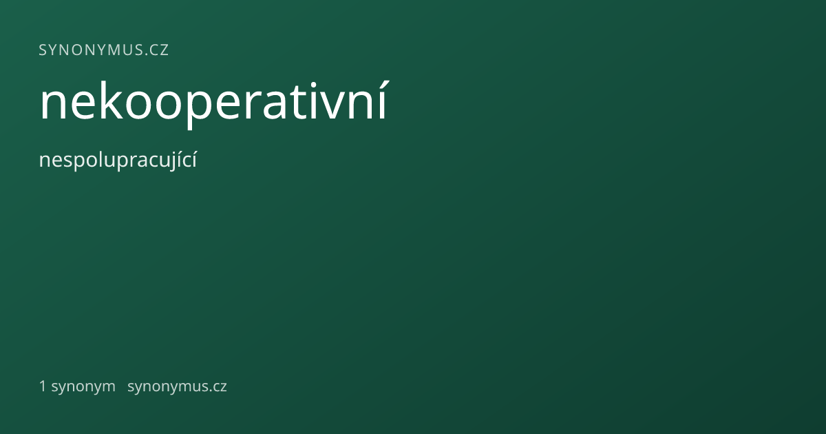 Náhled odkazu: nekooperativní