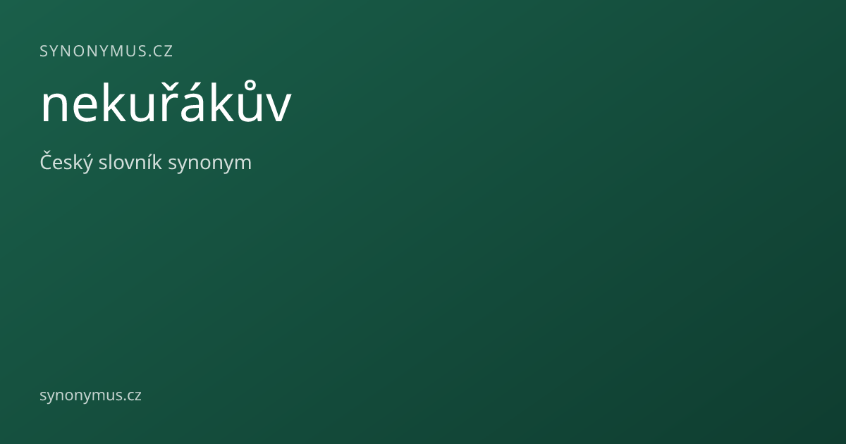 Náhled odkazu: nekuřákův
