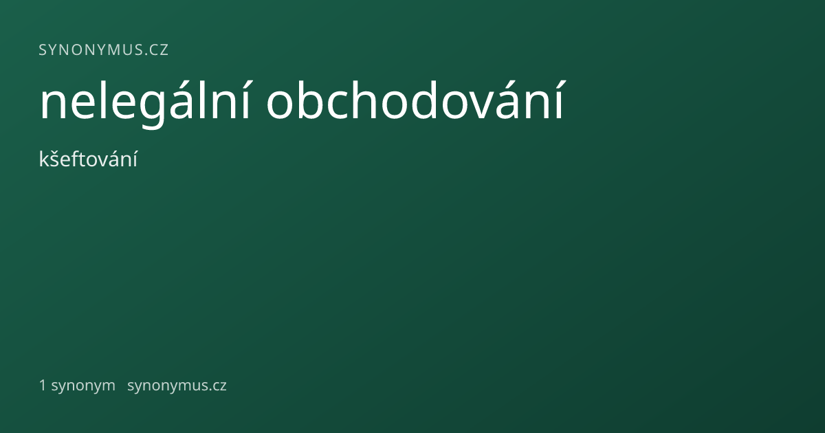 Náhled odkazu: nelegální obchodování